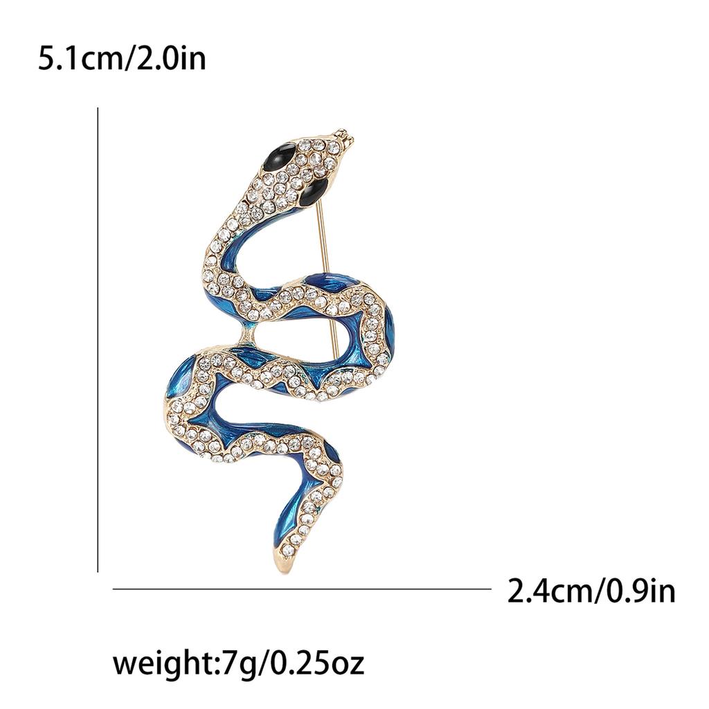 Винтажная брошь в виде змеи со стразами, изящная мужская и женская брошь для пальто, украшение в виде корсажа, булавка в виде животного