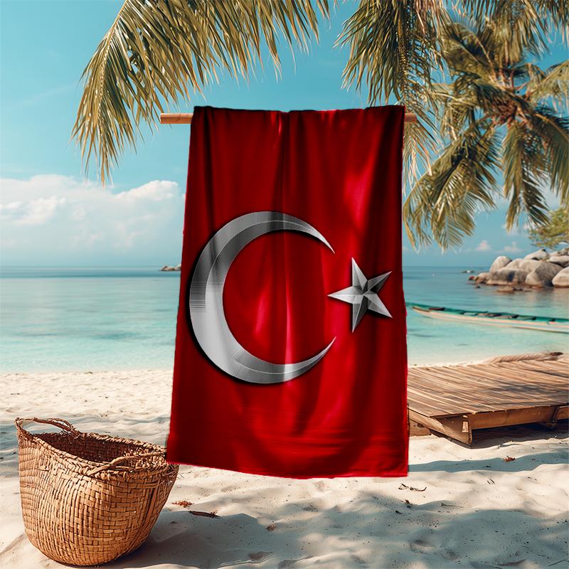 1 шт. Пляжное полотенце TURKIYE, удобное и плотное, а также полотенце для плавания/ванной/пикника/кемпинга, подходит для пляжей у моря