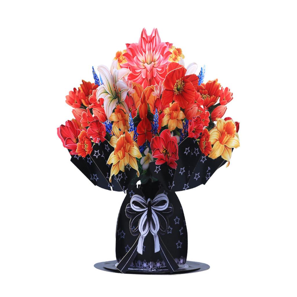 3D поздравительная открытка, искусственный цветок, букет, украшения, принадлежности для Дня матери, дня рождения, вечеринки, подарок, поставка