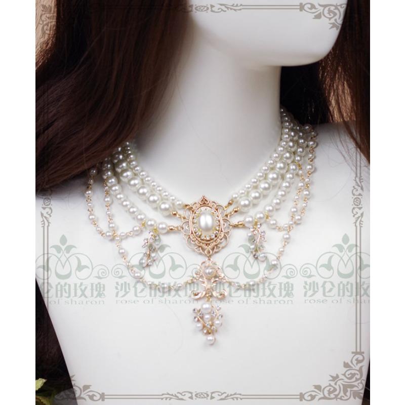Lolita Accessories Elegant Necklace Original Gorgeous Multi-Layer Pearl Necklace