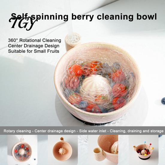 Lemon Lime Squeezer Tool Ceramic Berry Washing Bowl, Manual Citrus Juicer Reamer, Fruit Cleaning Bowl And Juice Extraction for Kitchen Breakfast Salad