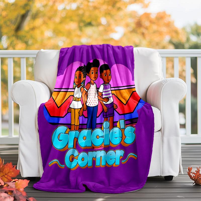 Gracie's Corner3 printed throw blanket—lightweight,soft,warm;versatile blanket for all seasons—perfect as &air-conditioning throw,nap blanket