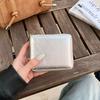 Korean Style Solid Color Coin Purse Solid Color Card Holder Portable PU Zipper Wallet  Travel