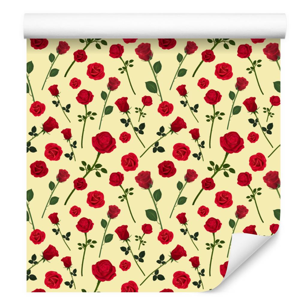 Roses Cream Wallpaper 50x1000