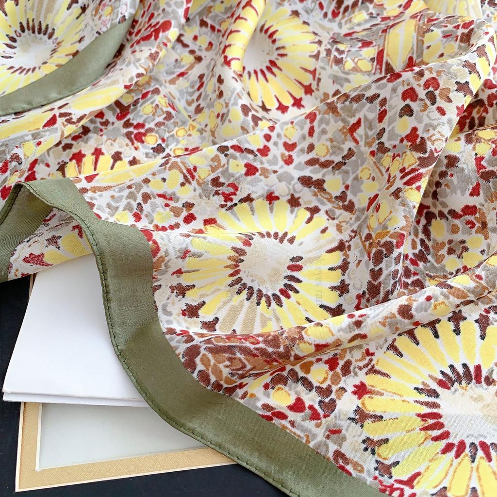 Fashion Handkerchief Neck Scarves Women 70x70cm Small Shawls and Wraps Hijab Scarfs
