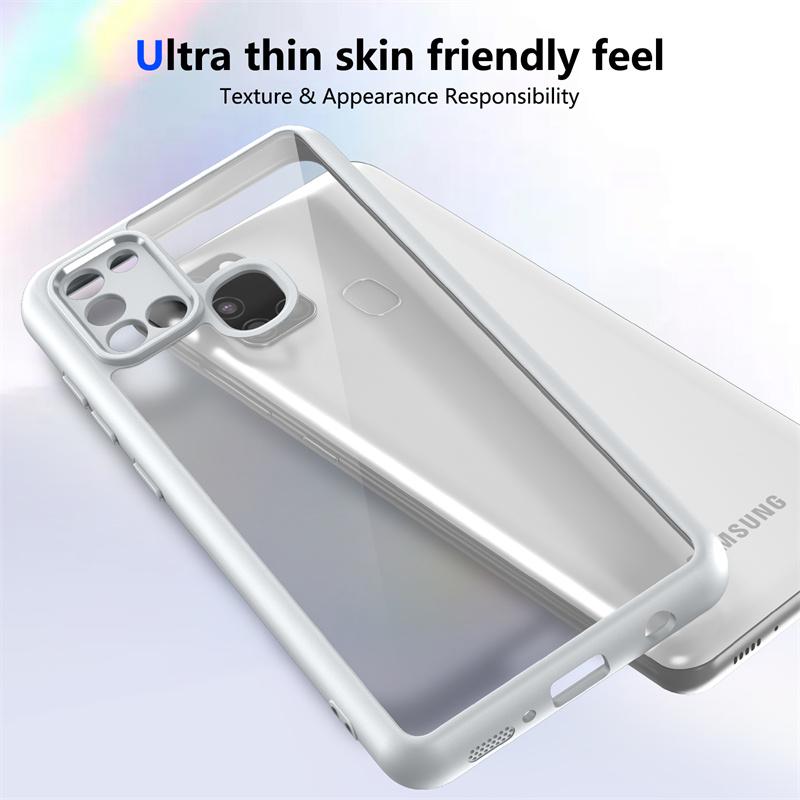 Роскошный прозрачный чехол для Samsung Galaxy A21s A31 A51 A71 M31 M51 Мягкий бампер Защита объектива Прозрачная жесткая ПК Силиконовая задняя крышка