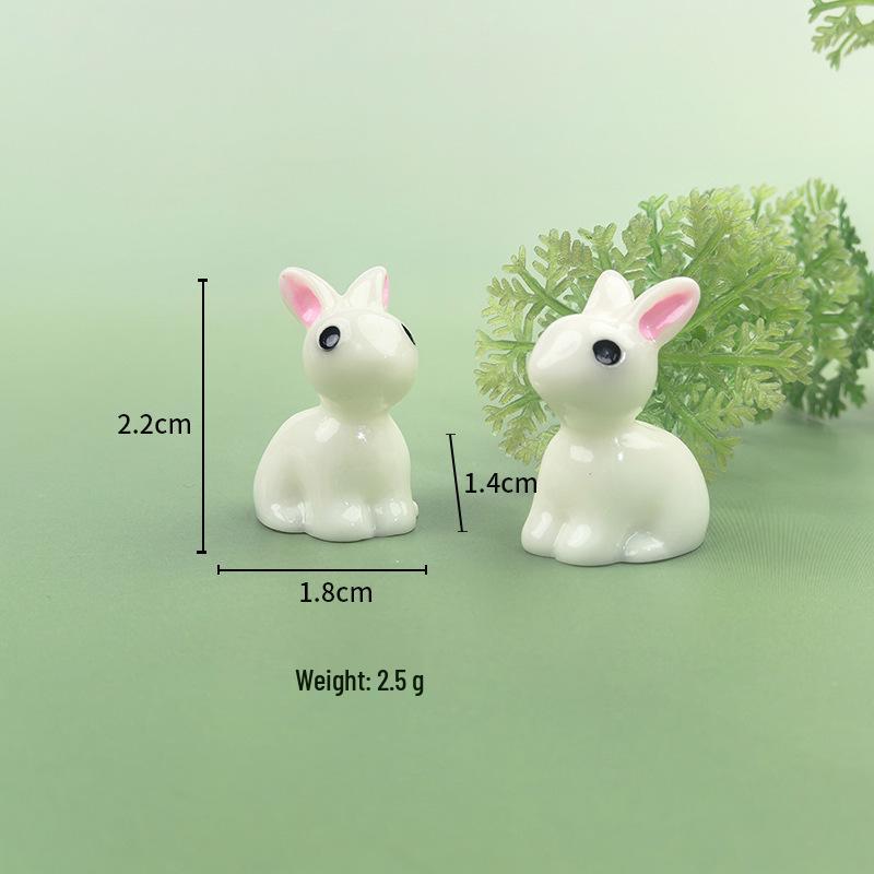 Светящаяся 3D фигурка кролика из смолы - DIY настольное крафтовое украшение