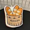 1-Pack Double-Layer Embroidered Coral Absorbent Soft Bathroom Fingertip Towel