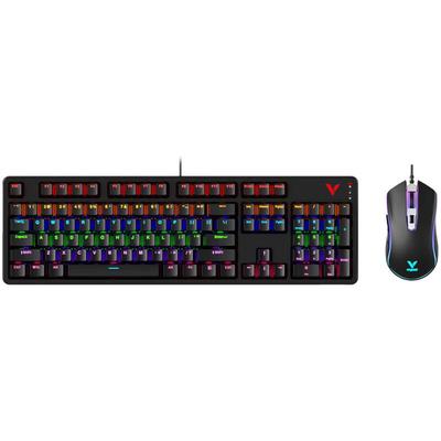 Проводная механическая клавиатура и мышь Rapoo V185S с RGB-подсветкой