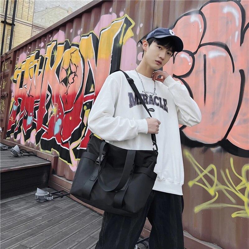 Водонепроницаемая женская дорожная сумка, большая вместительная женская сумка-мессенджер, однотонная женская нейлоновая сумка через плечо, женская