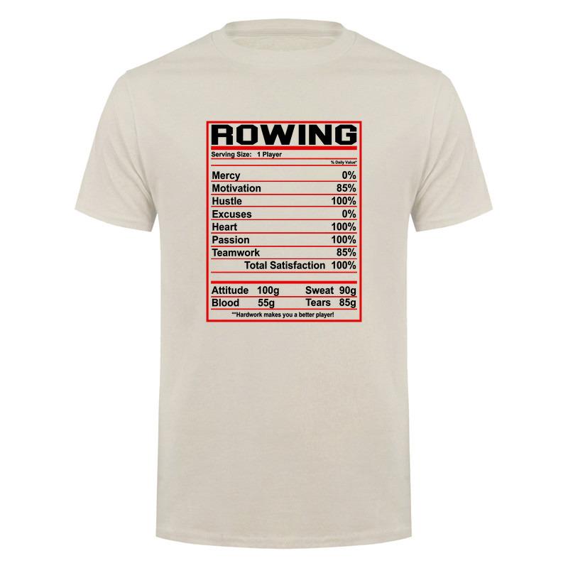 Rowing Nutrition Facts Funny Rower Crew Team Tshirt Sports Athlete Unisex T Shirts Da582