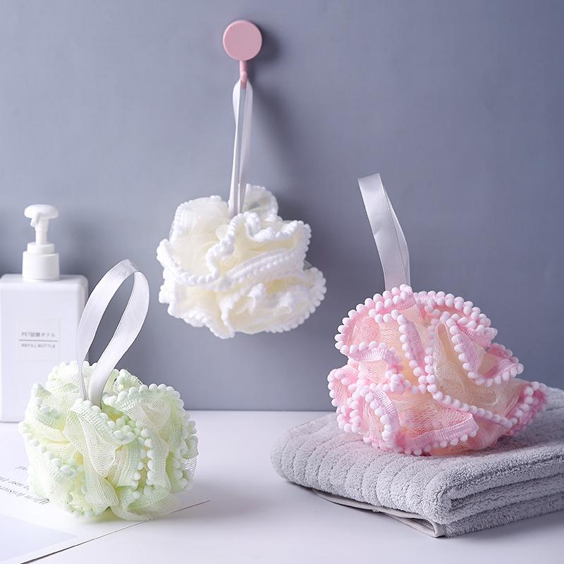 Мягкие сетчатые шарики-губки для ванны Щетка для чистки кожи Мочалка для душа Очиститель для тела Отшелушивающие скрабы Цветок для ванны Аксессуары для ванны
