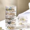 Multi-layer Rotating Plastic Storage Box Jewelry Organizer Women Jewelry Box Desktop Jewelry Case
