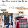 5 Layer S Shaped Pants Hanger Stainless Steel Non-Slip Multifunction Trousers Ties Wardrobe Organizer