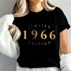 Летняя Мода Женская Футболка Ограниченная Серия 1966 Графический Принт Винтаж Основано в 1966 День Рождения Женская Футболка Топ TP01