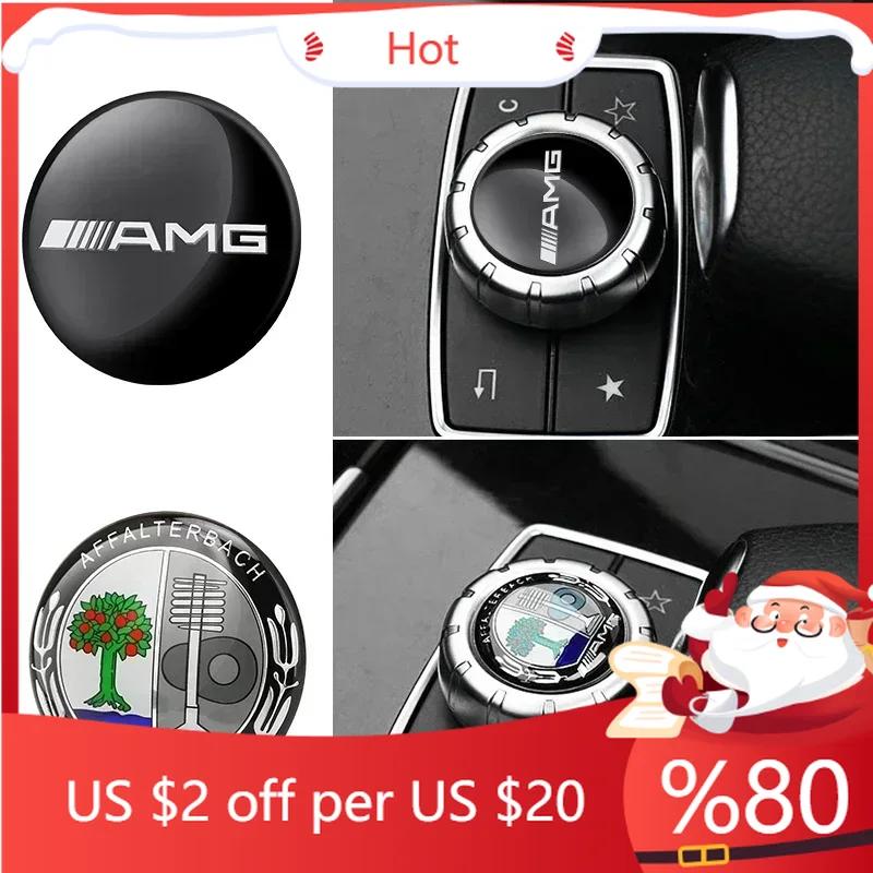 Hot W204 C200 Hot New 29mm Car Central Control Multimedia Button Cover Trim Knob Sticker For Mercedes Benz AMG GLC C CLA GLA W20