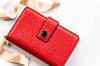 Vertical women's wallet made of eco-leather decorated with embossing - Peterson