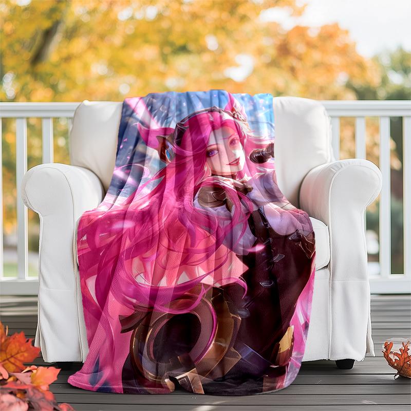 League of Legends Theme Printed Blanket - Perfect for Couch, Bed, Travel & Outdoor Use | Machine Washable, Cozy & Durable.