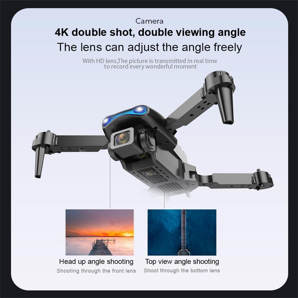 Мини-дрон 4K HD Двойная камера Wifi FPV Умный селфи RC БПЛА Складной квадрокоптер Обход препятствий