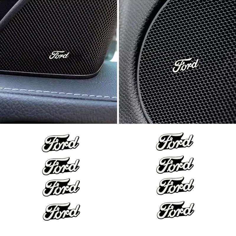 Car Audio Decorate 3D Aluminum Badge Emblem Stickers For Ford Focus Mk3 Fiesta Ranger Fusion Mondeo Mustang Fusion Kuga Ecosport CVY1