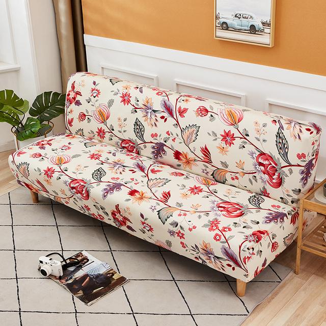 Складной чехол для дивана-кровати, чехлы для диванов, спандекс, эластичный эластичный материал, двойной чехол для сиденья, чехлы для гостиной, геометрический принт