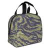 Tiger Stripe Camouflage Print Insulated Lunch Box Leak-proof Thermal Cooler Lunch Bag for Men Women Kids Work Trip Picnic