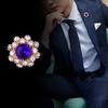 New Fashion Mini Star Brooch Crystal Rhinestone Badge Lapel Pins Men 'S Suit Coat Collar Luxulry Brooches For Women Jewelry Gifts