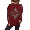 Женская мода осень и зима рождественский свободный круглый вырез пуловер вязаный свитер