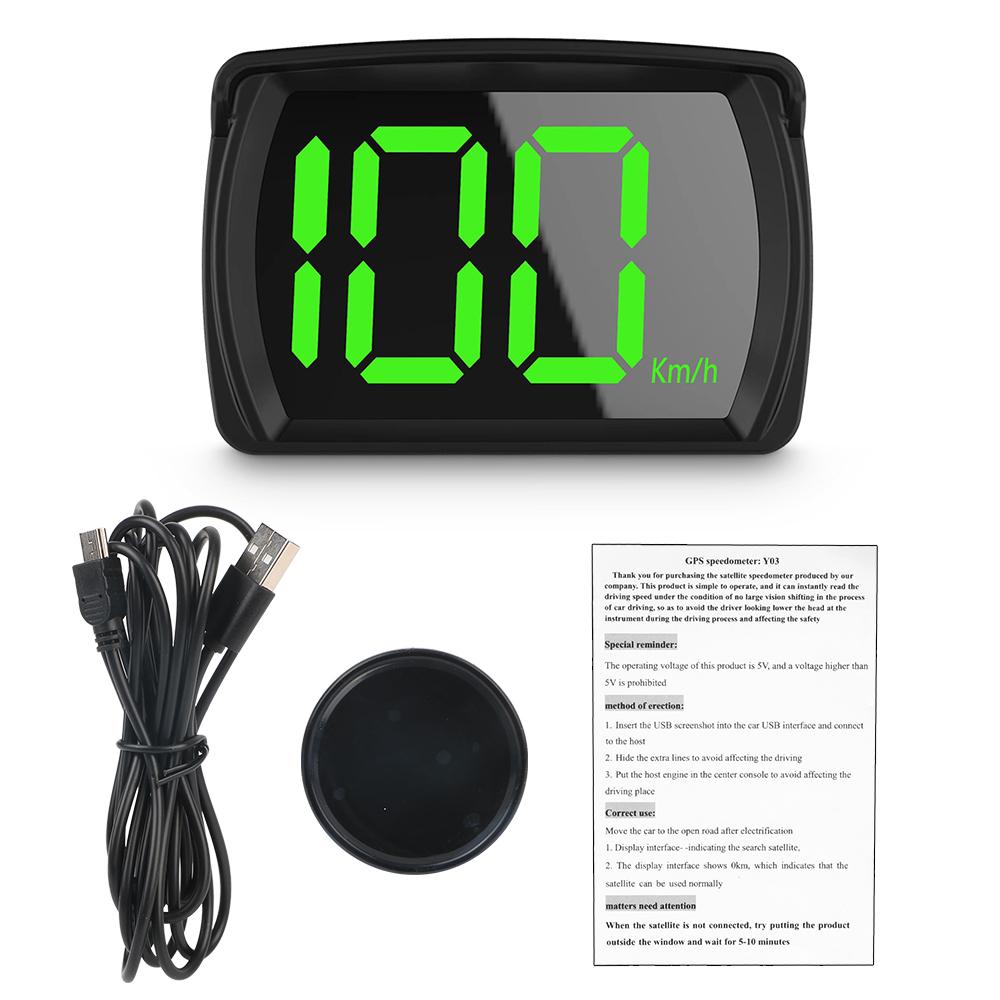 GPS 2.8 Inch KMH Digital Plug and Play Head-Up Display Car HUD Big Font Speedometer For Car Truck Bus