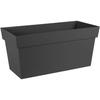 Muret Planter with Water Reservoir and Casters - EDA - Tuscany - 74 L - 79 X 35 X H.39 Cm - Anthracite Grey