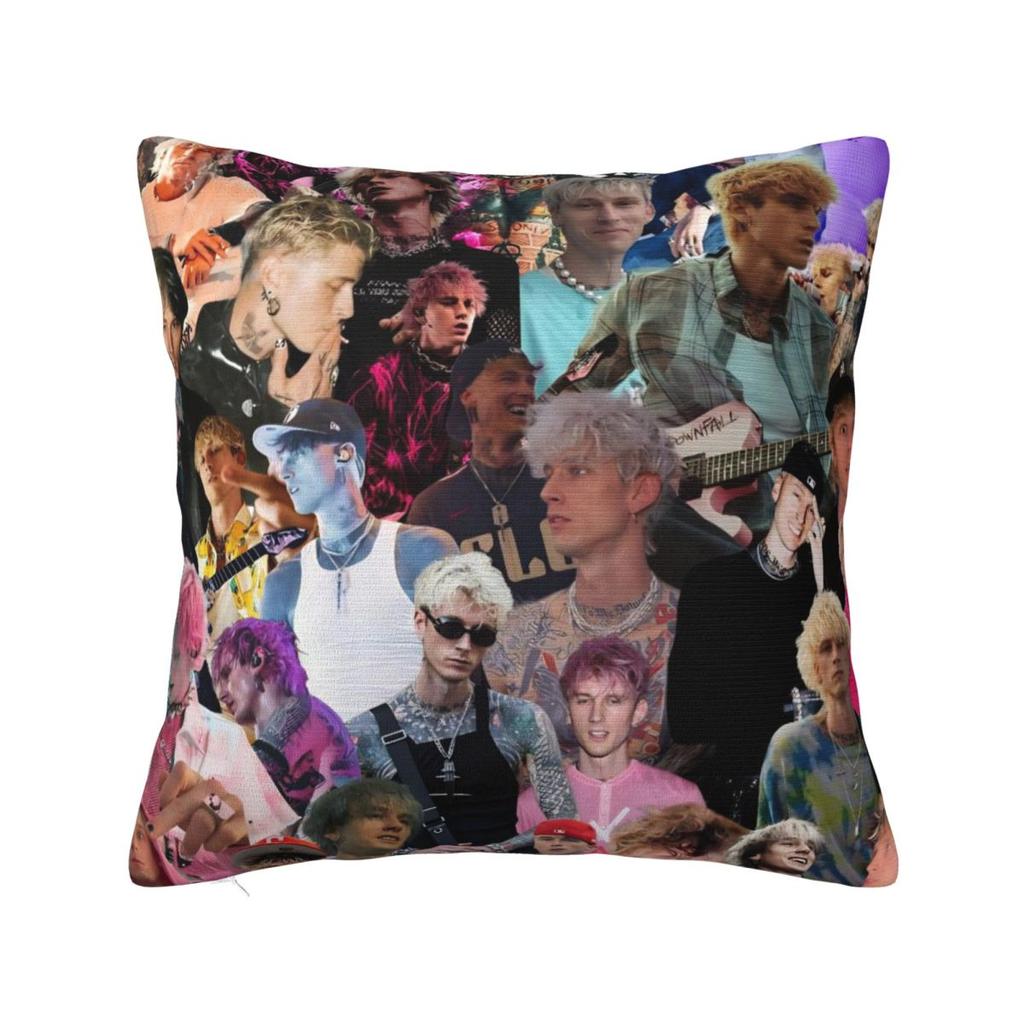 Decorative Pillowcase Mgk Lost Americana Tour - Stuff Seat Throw Pillow Case Cover Square Multiple Sizes