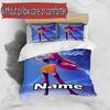 3pcs Duvet Cover Set (1*Duvet Cover + 2*Pillowcase, Without Core), Custom Name KPop Demon Hunters Pattern Bedding Set, Home Bedroom Decor Gift