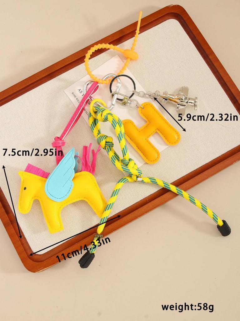 Кожаный брелок Miu Pegasus со шнурком и подвеской