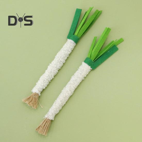 Игрушка для жевания кошек в форме зеленого лука, мягкая фетровая игрушка для прорезывания зубов у кошек в виде зеленого лука, интерактивные принадлежности для дрессировки домашних животных для котят и кошек