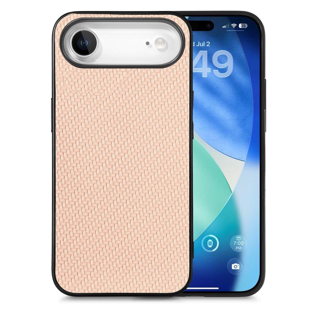 For iPhone Air Case Carbon Fiber Texture PU+PC+TPU Phone Back Cover