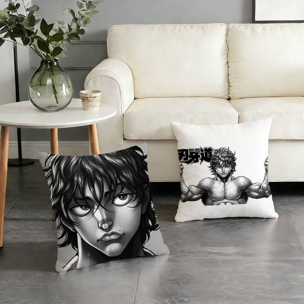 B-Baki Dou Pillow Case Cushion Cover Throw Pillow Case For Car Sofa