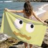 Funny cartoon face art cute meme Towel soft Dry Beach Towels Trip Towel swim Summer Holiday Vacation bathing Pool Camp Gift