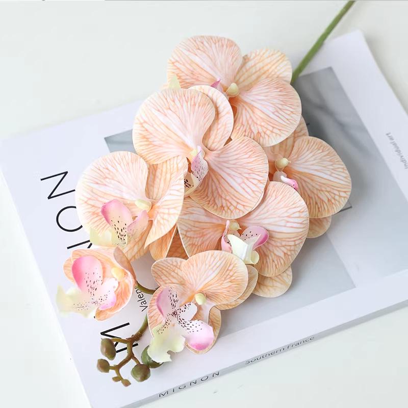 Artificial Phalaenopsis Orchid: Elegant Home Decor Faux Flower Arrangement for Living Room