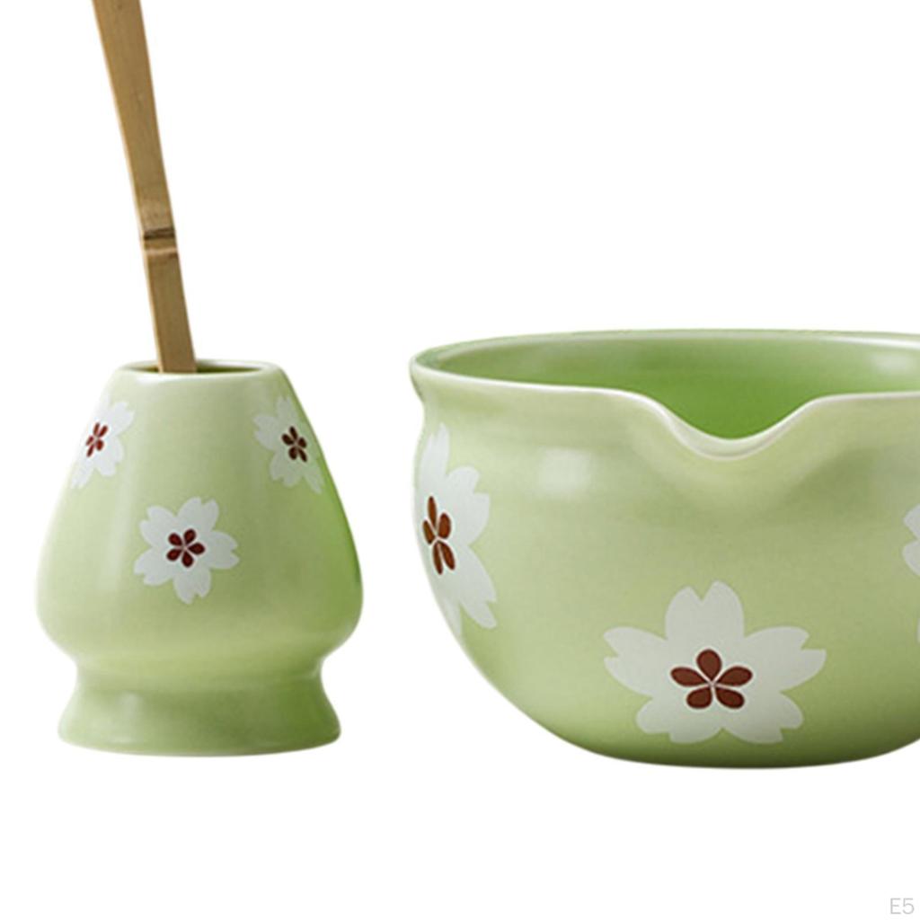 Набор для матча из 4 предметов с венчиком и ложкой для приготовления чая