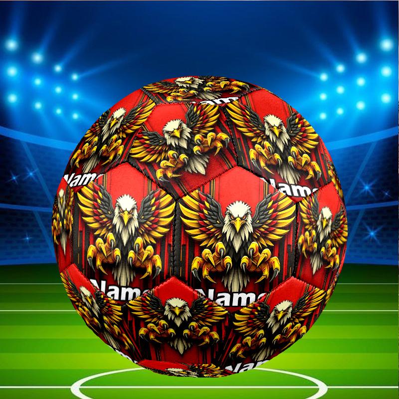 Custom Name Personalized Go Ahead Eagles Print Size 5 Soccer Ball Training & Match Football, for Team, Kicking, Gift for Football