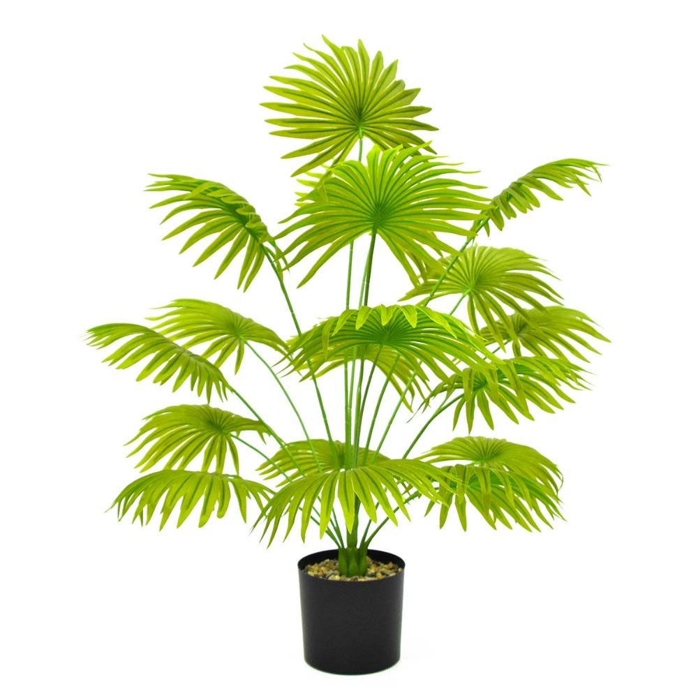 9-18 Leaves Artificial Fan Leaf Plant Fern Plant Palm Tree  Living Room Balcony Decoration