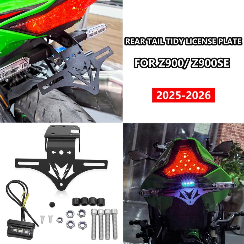 New Motorcycle License Plate Holder Fender Eliminator short tail Accessories For Kawasaki Z900 Z 900 SE Z900SE 2025-2026