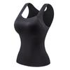 Women's Seamless Moisturizing Nude Skin Base Warm Vest with Fixed Cup for Autumn/Winter