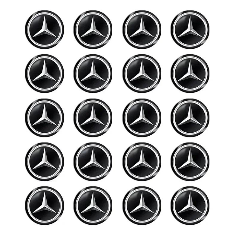14mm Car Key Emblem Stickers Auto Control Key Logo Decals For Mercedes Benz CLS CLE GLB GLS EQC Brabus GLK GLE A B C E S Class SU1