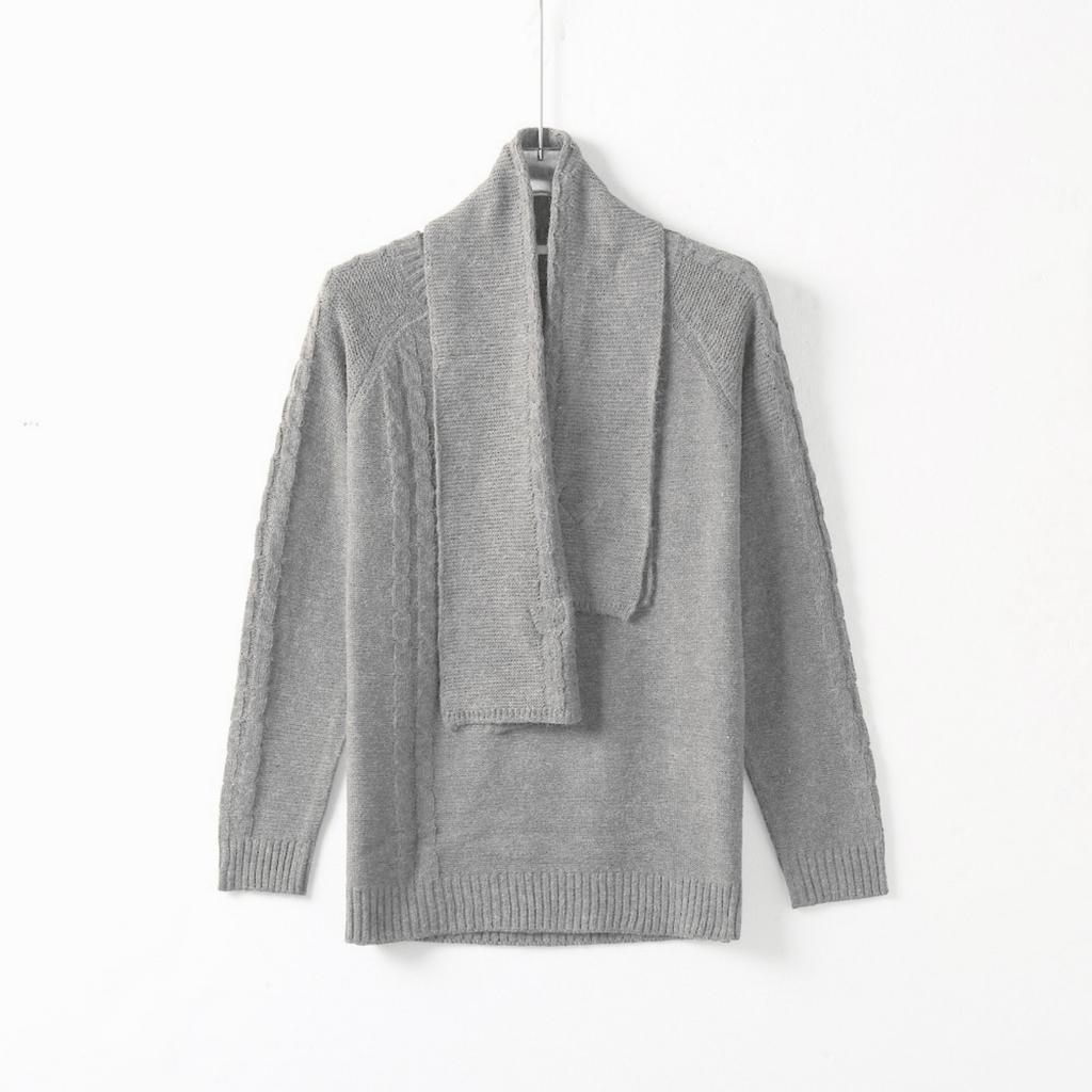 Men's Casual And Trendy Long-sleeved Neck, Detachable Men's Warm And Slimming Pullover, Knitted Sweater