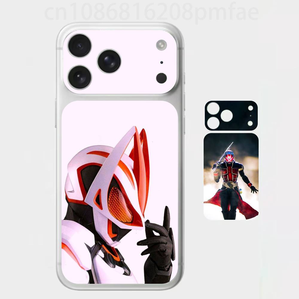 Премиальная защитная пленка-обертка Kamen R-Rider для iPhone 17 Pro/Max, Защитная наклейка на заднюю рамку и камеру (Не чехол)