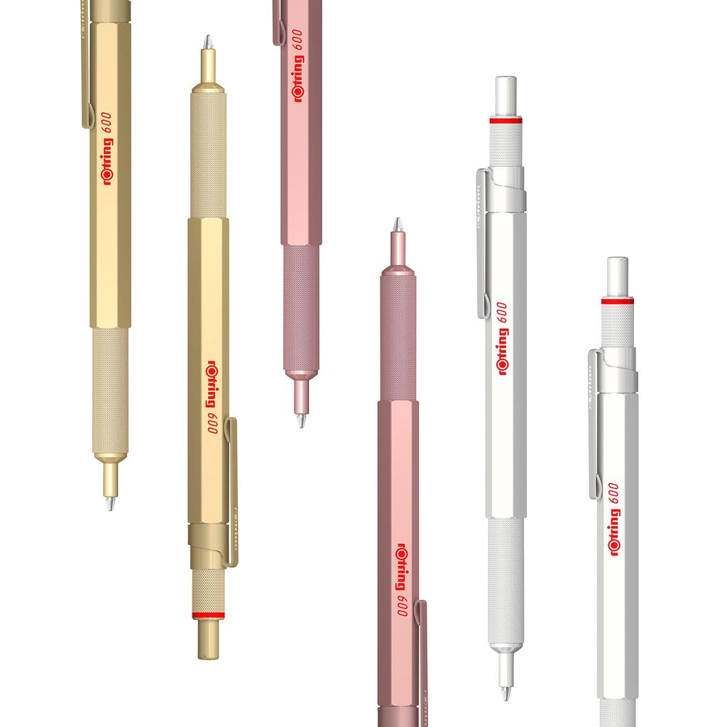 ROTRING 600 Ballpoint Pen M Medium Point Knock Type Luxury Brand Gift Pearl White 2183890 Japanese Genuine Product Oil-based
