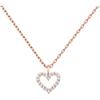 PAVOI 14K Gold Plated Cubic Zirconia Heart Necklace | Cute Dainty Love Pendant Necklaces for Women - Valentines Day Trendy Jewelry