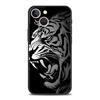 Чехол для телефона iPhone 17 16e 15 14 13 12 11 Pro Max SE 7 8 Plus Оболочка iPhone 16 Мягкий ТПУ Чехол Животное Белый Тигр