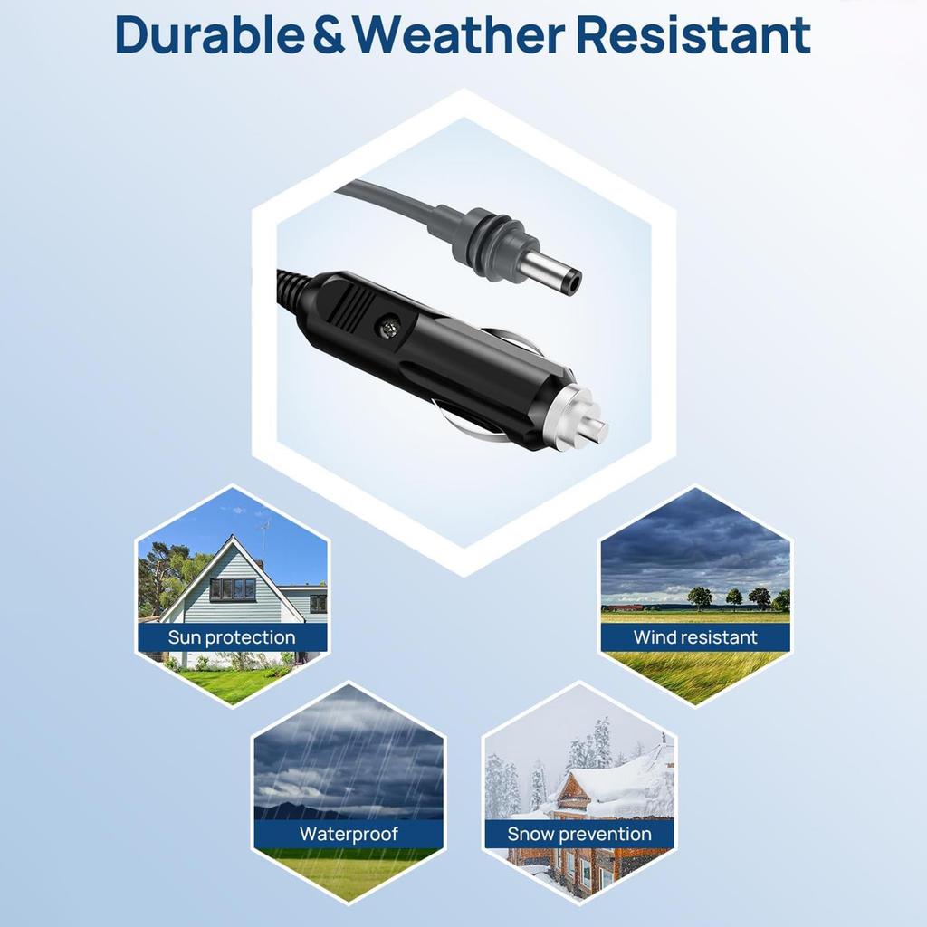 Waterproof For Starlink Mini DC Power Cable USB C 12V-24V Cigarette Lighter Plug and DC Male Power Cable Cord For Starlink Mini